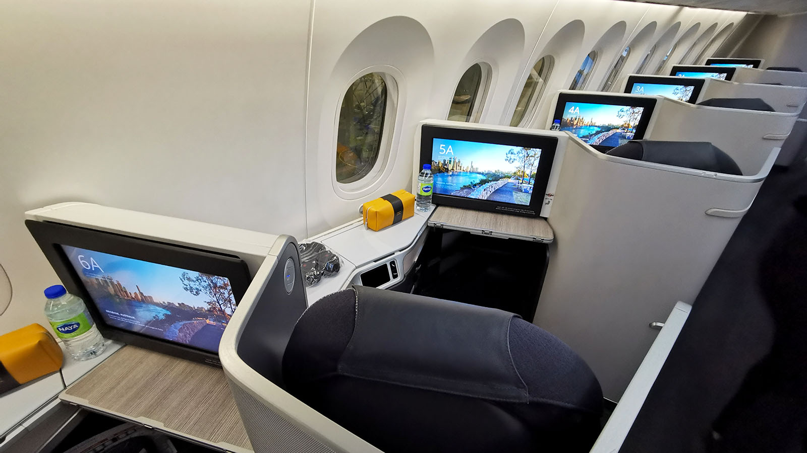 Individual pods in Air Canada Boeing 787 Signature Class