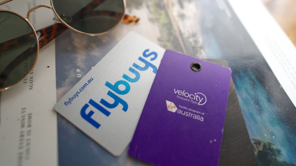 Flybuys card and Velocity tag