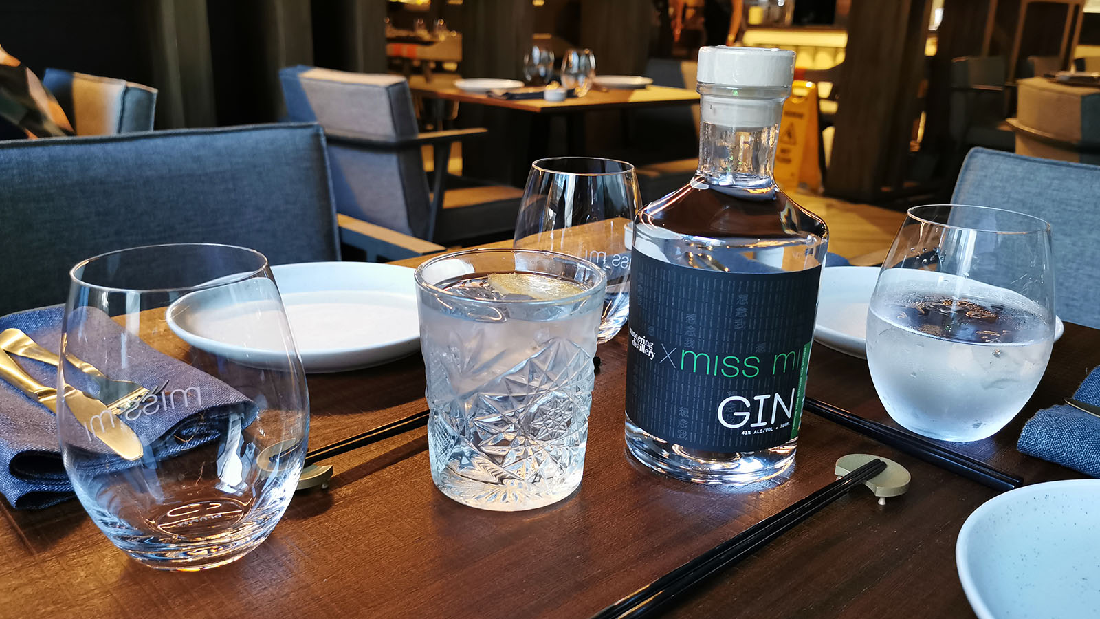 Gin tasting at Novotel Perth Murray Street's Miss Mi restaurant
