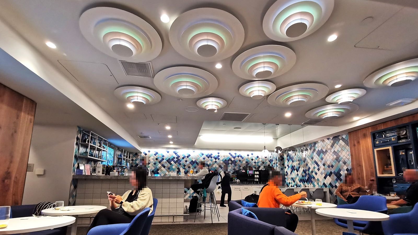 Central area of the Amex Centurion Lounge in Los Angeles