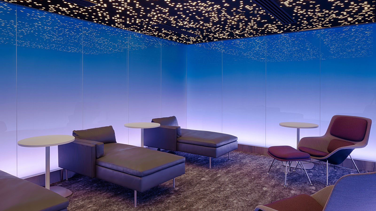 Themed space at the Amex Centurion Lounge in Los Angeles