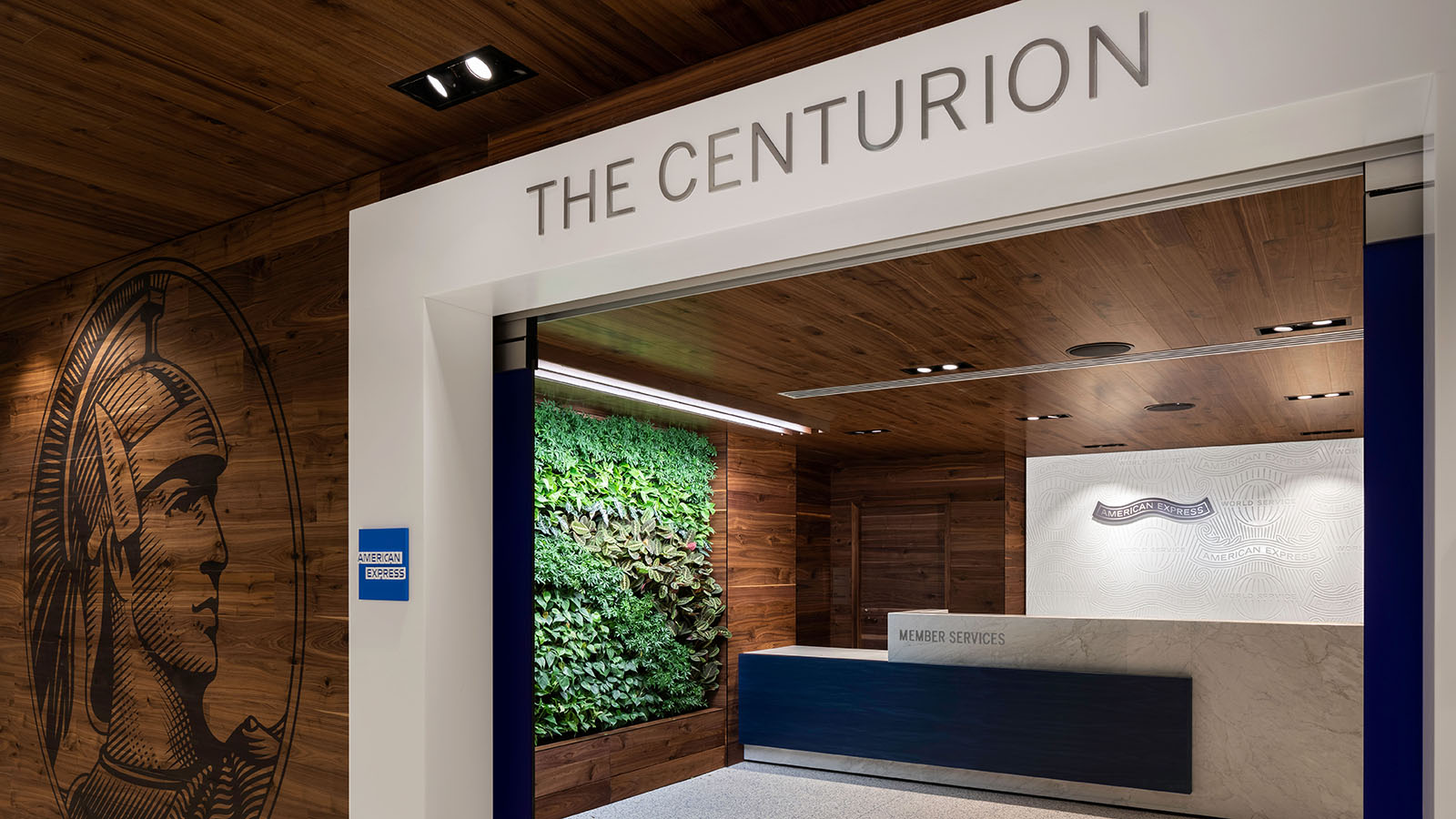 Entry to the American Express Centurion Lounge, Los Angeles