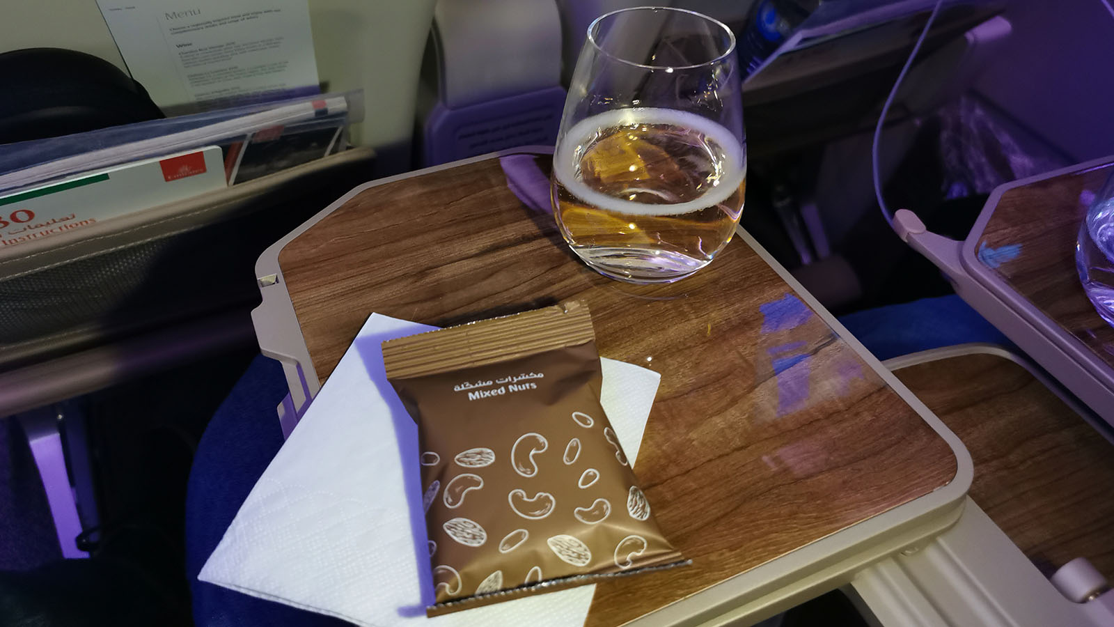 Chandon in Emirates Airbus A380 Premium Economy