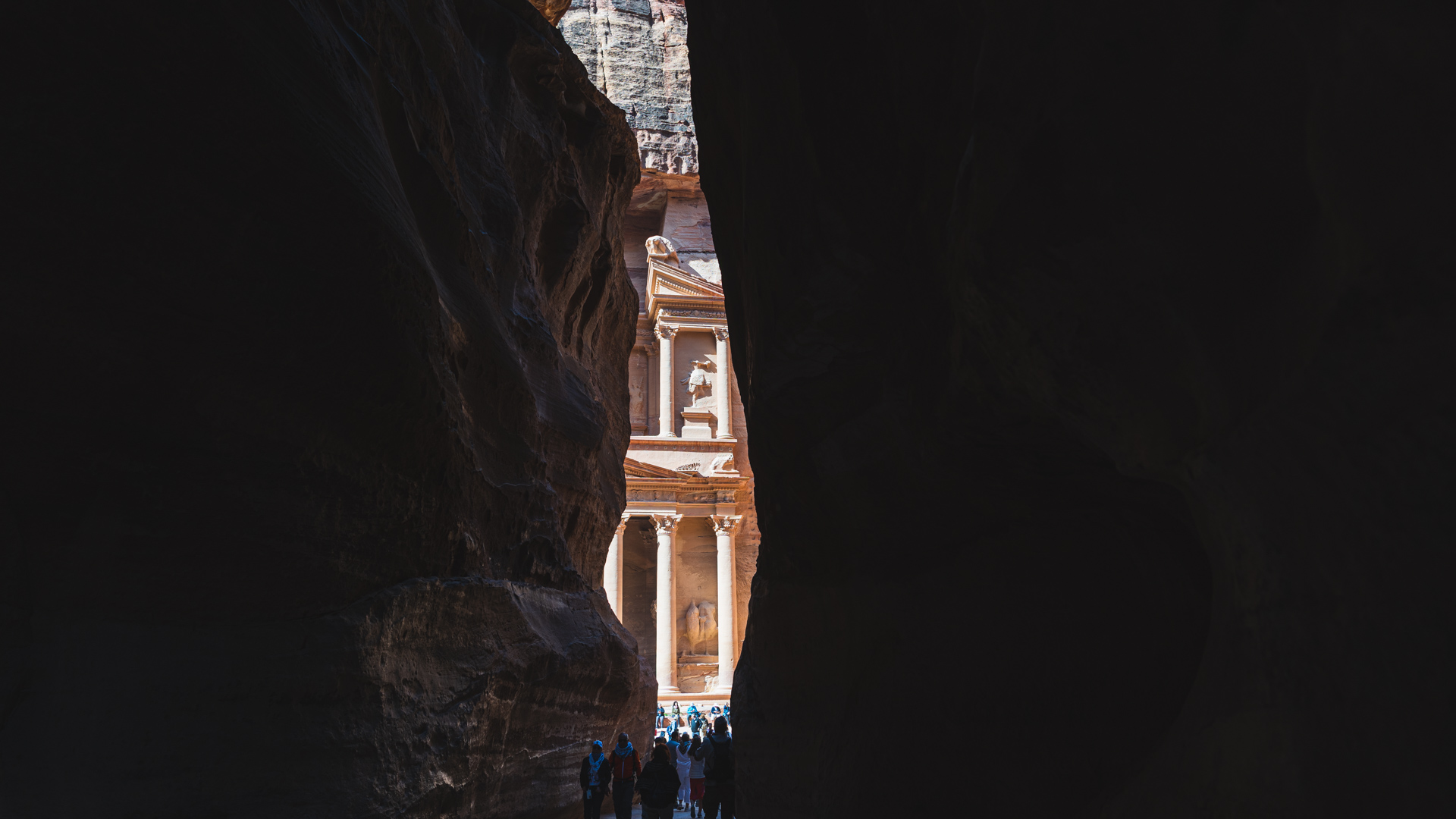 Petra The Treasury view from The Siq