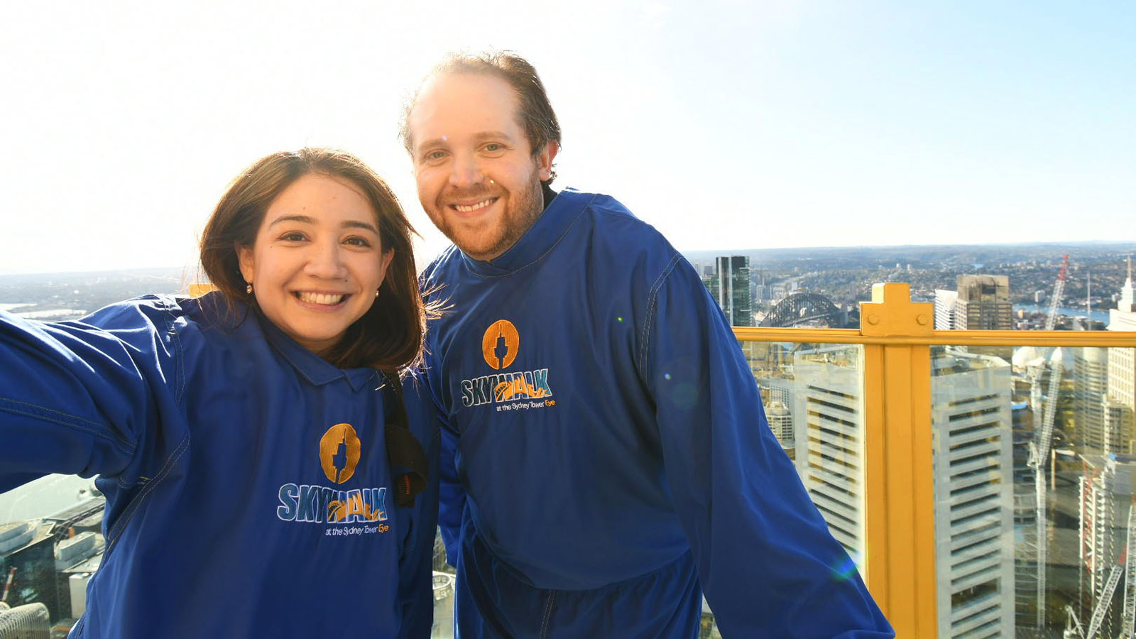 Chris Chamberlin and Victoria Kyriakopoulos at the Sydney Tower