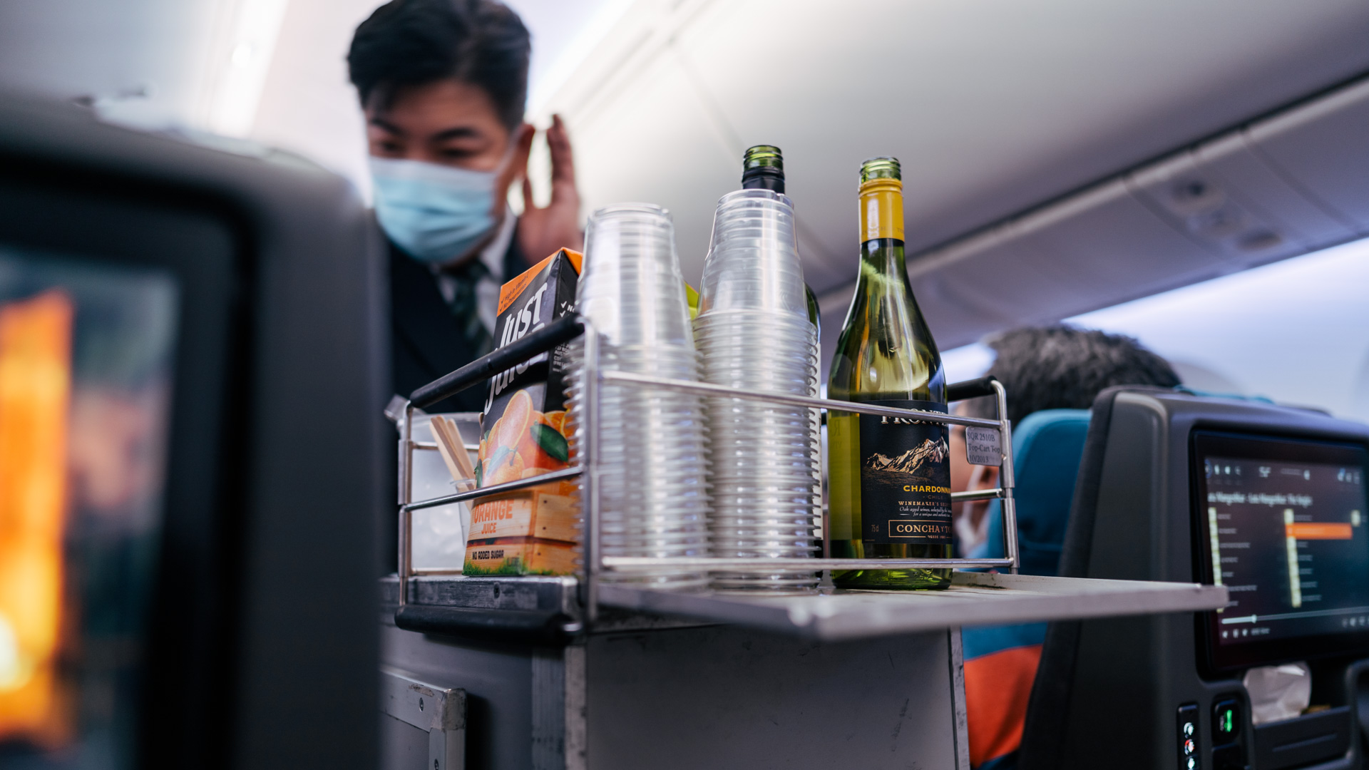 Singapore Airlines Boeing 787 Economy bar cart