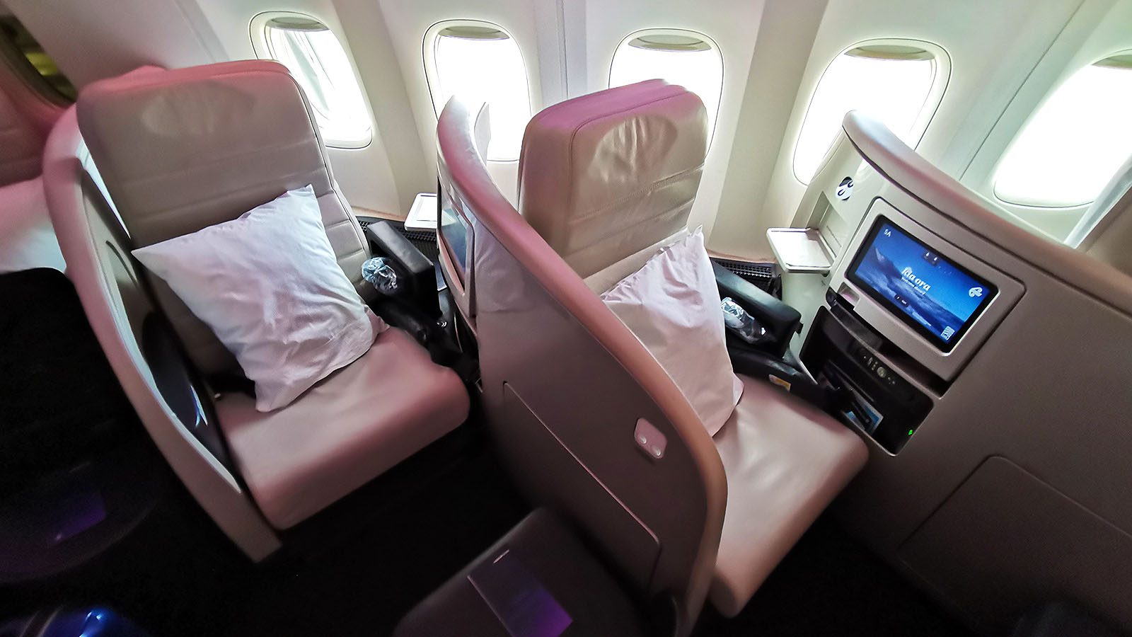 Aisle seat in Air New Zealand Boeing 777 Business Premier