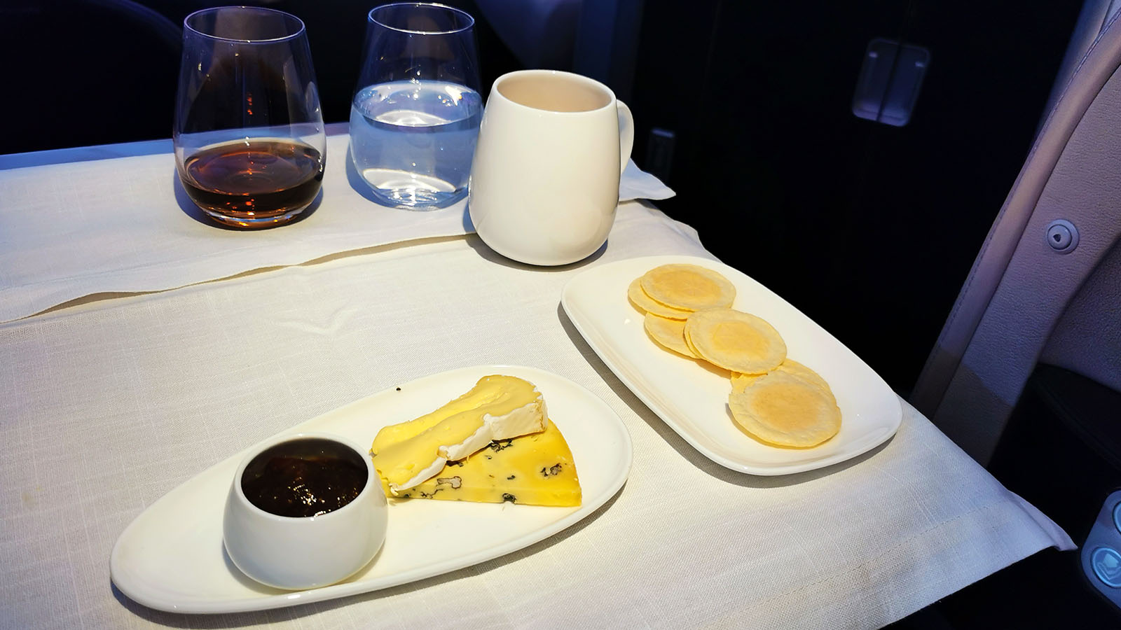 Final dessert in Air New Zealand Boeing 777 Business Premier