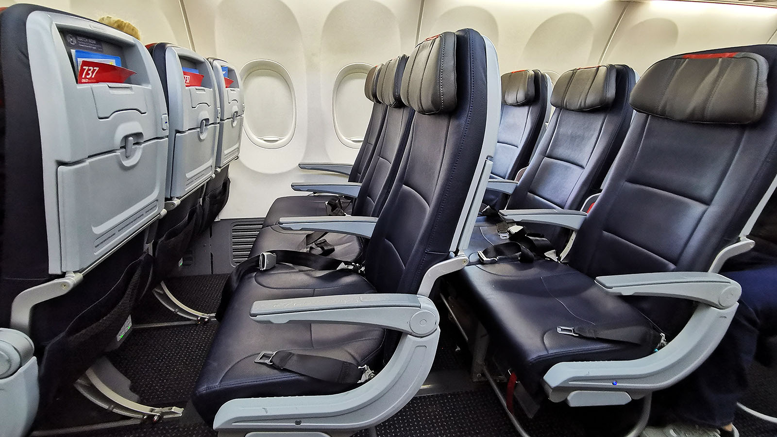 Chairs in American Airlines Boeing 737 Economy