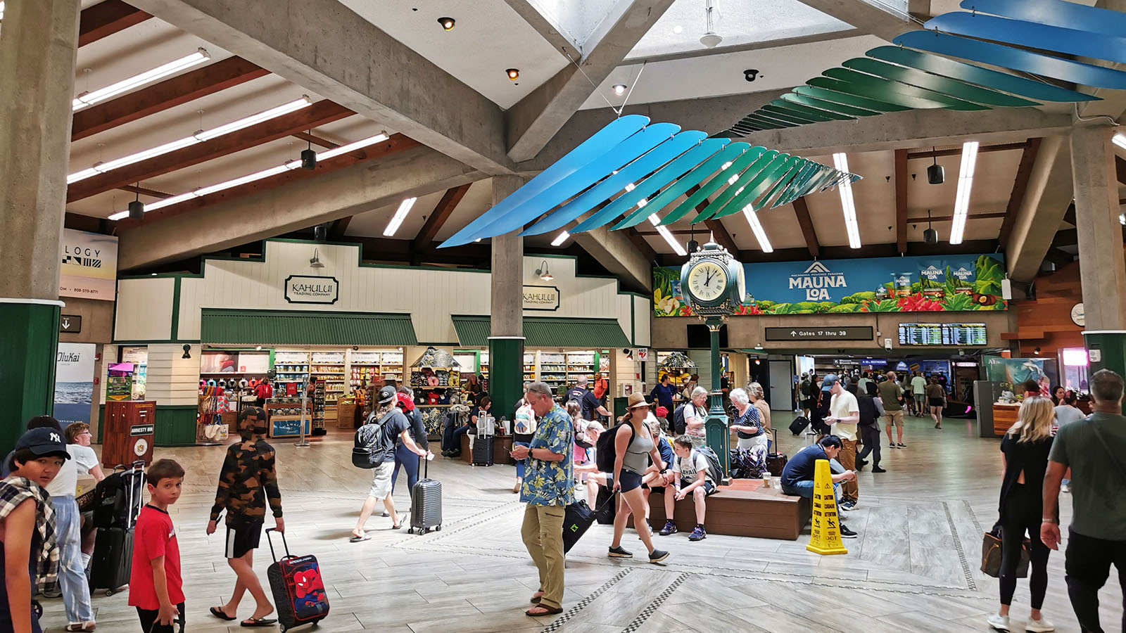 Inside the airport in Maui