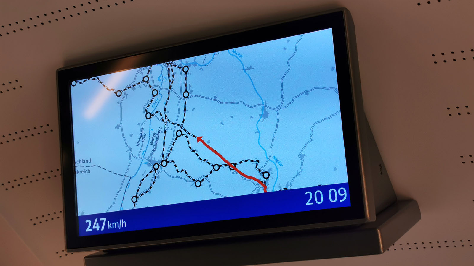 Train map on Deutsche Bahn