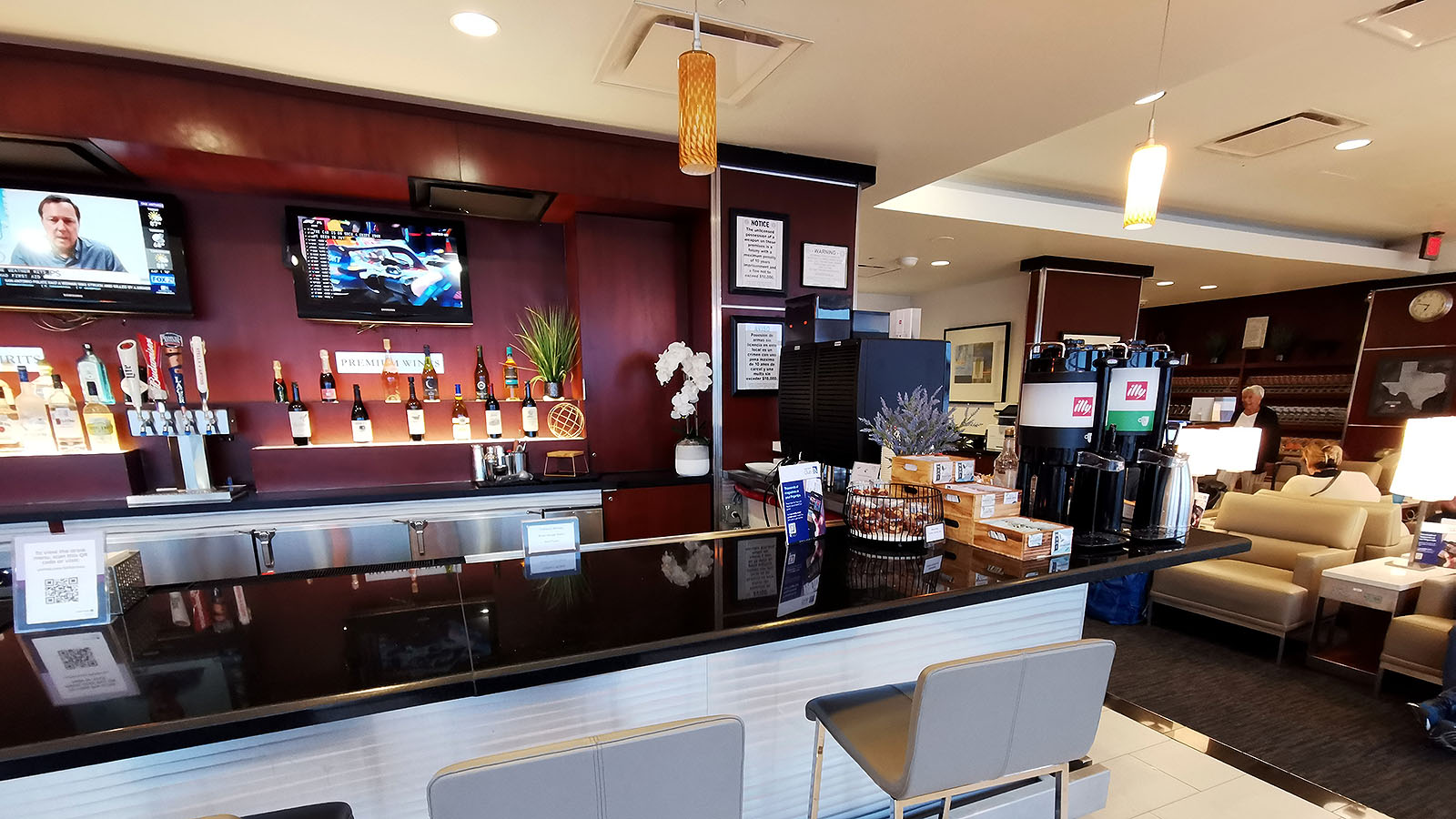 Counter at the San Antonio United Club