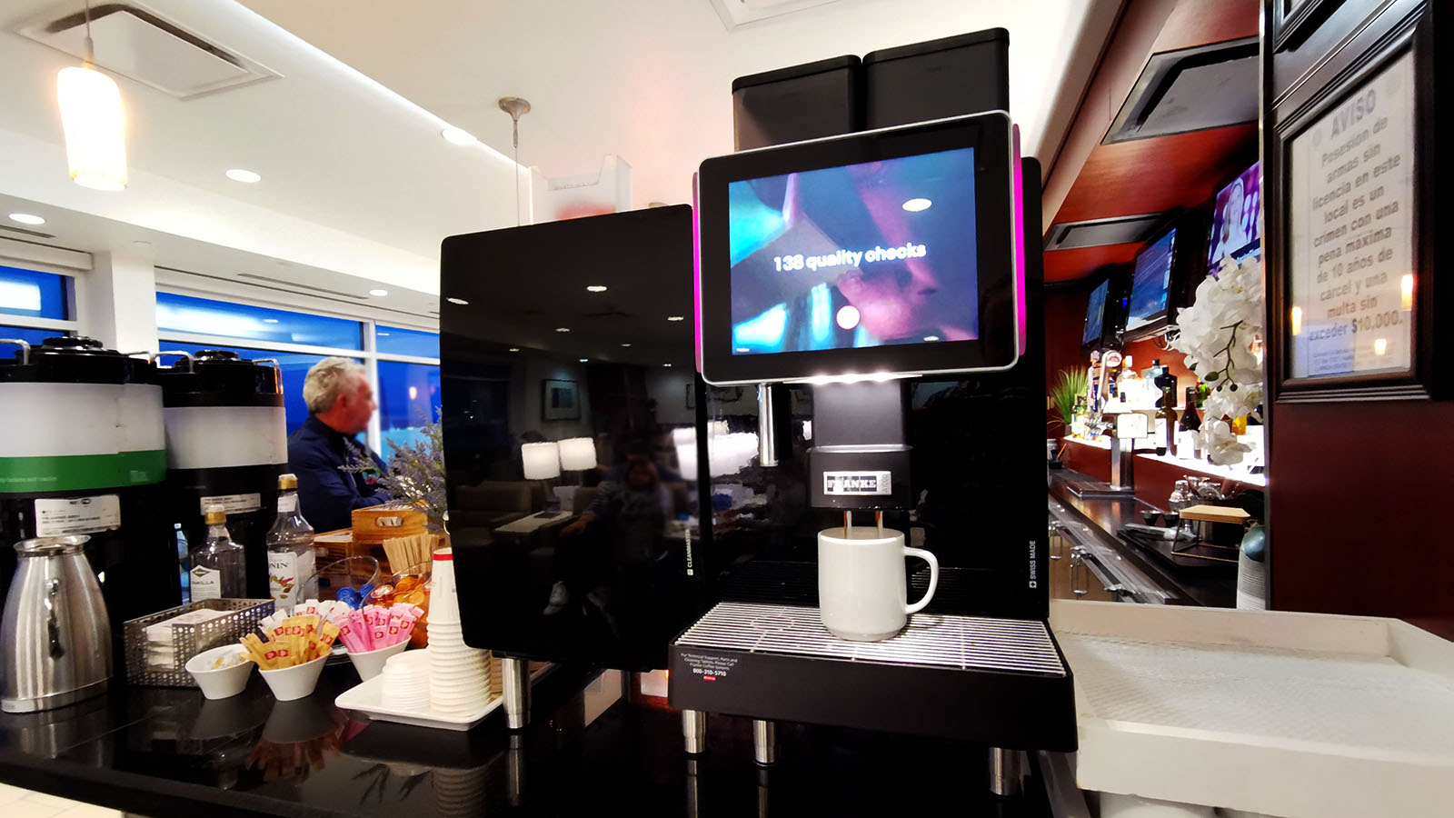 Espresso in the in the San Antonio United Club