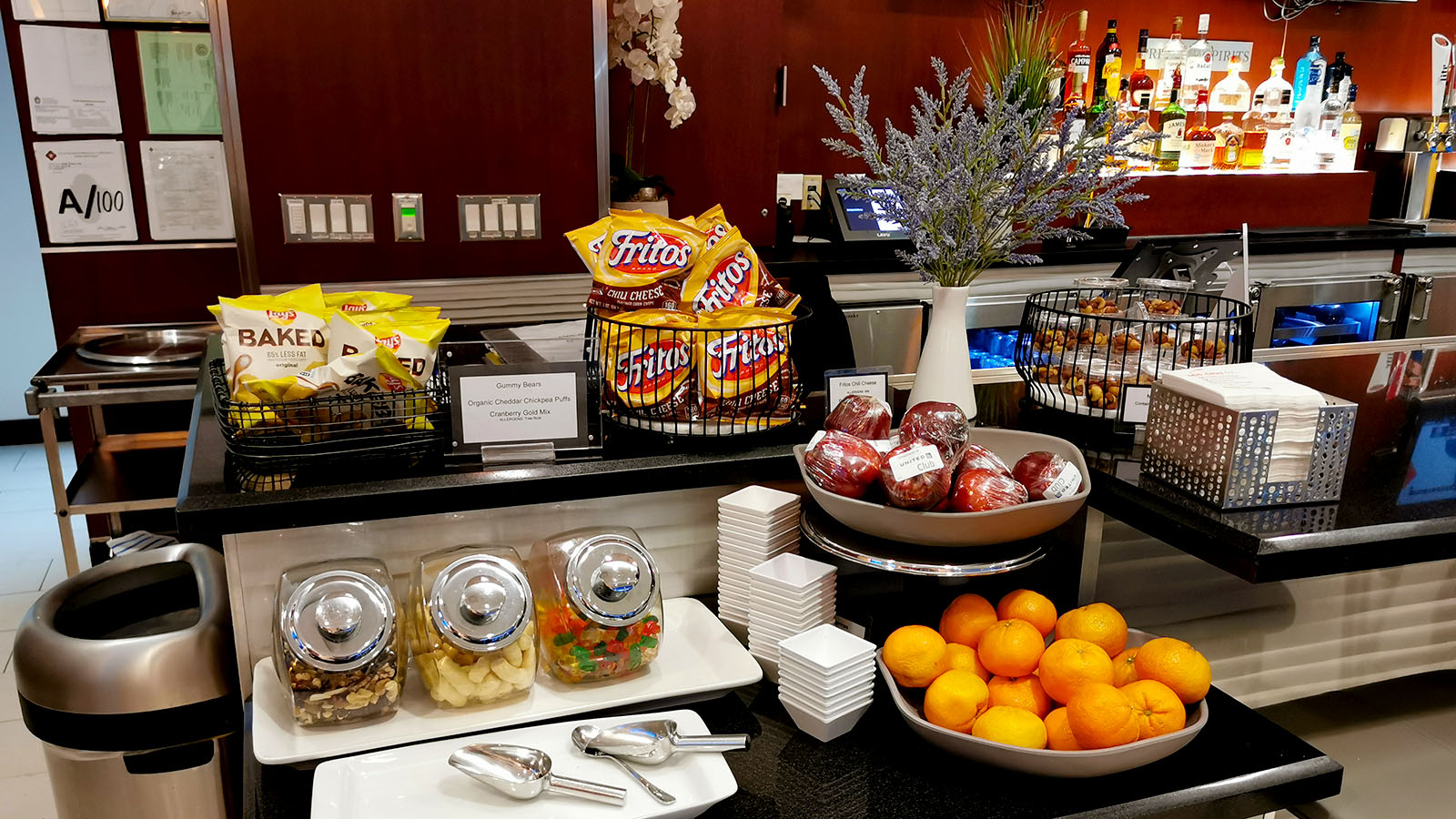 Snacks in the in the San Antonio United Club