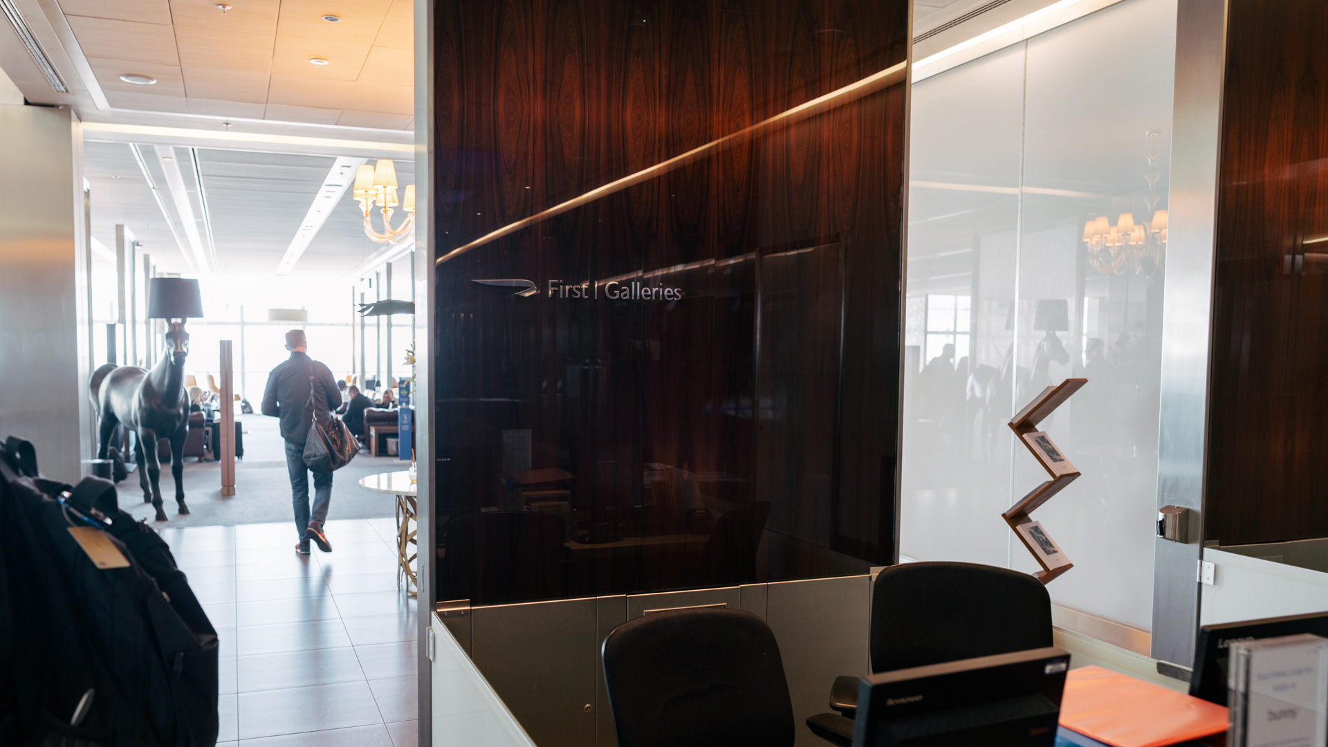 British Airways Galleries First Lounge entrance