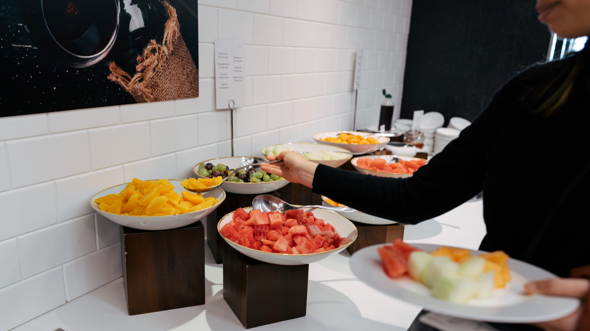 British Airways Galleries First Lounge fruits