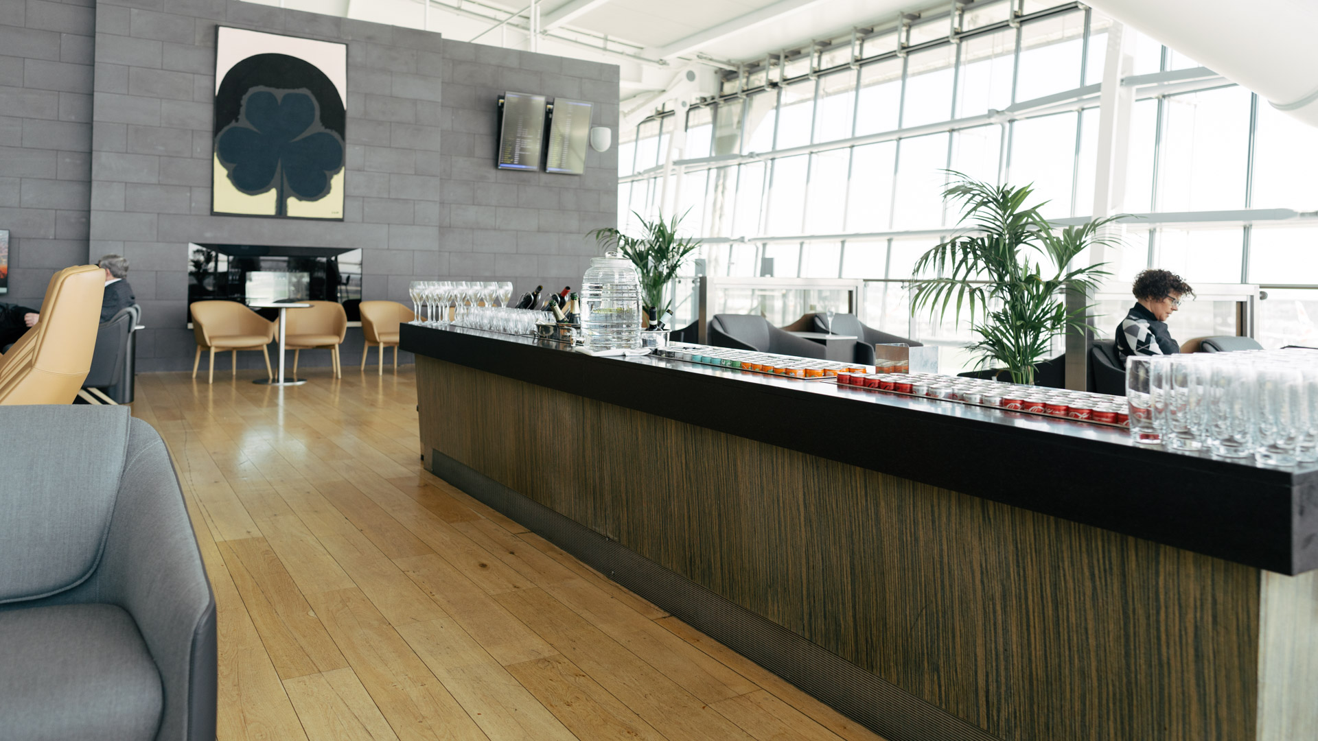British Airways Galleries First Lounge terrace bar