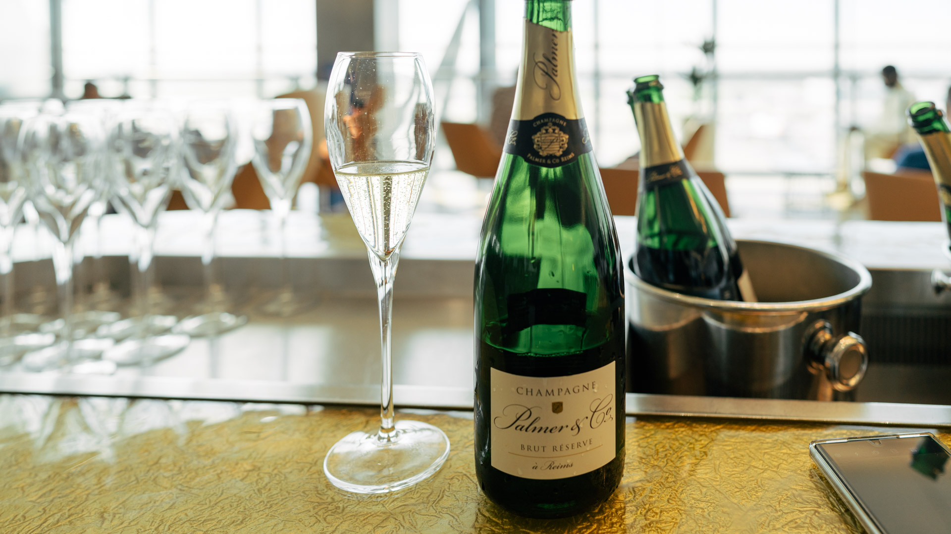 British Airways Galleries First Lounge bubbles