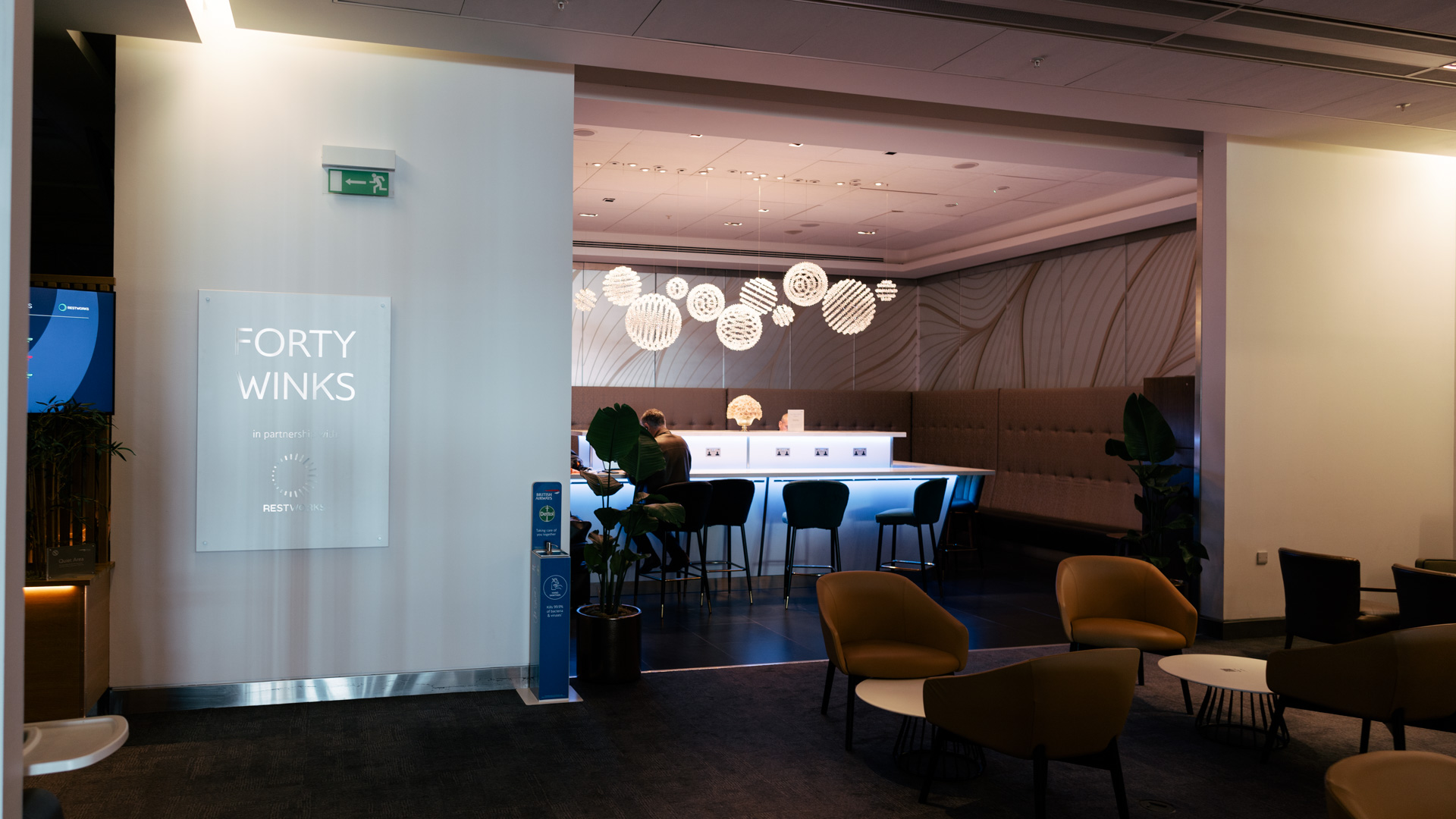 British Airways Galleries First Lounge work zone