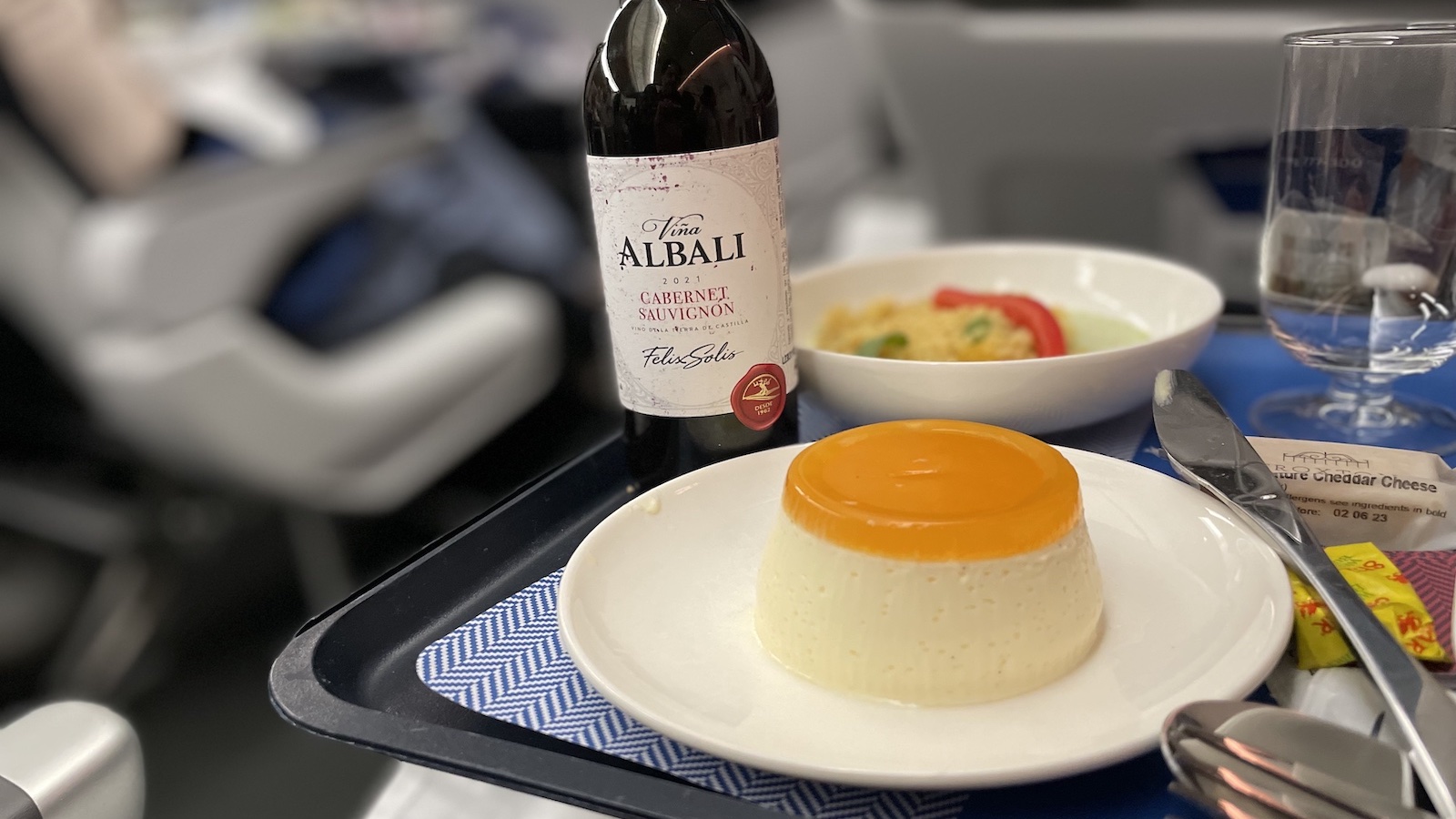 British Airways Premium Economy Dessert Panna Cotte