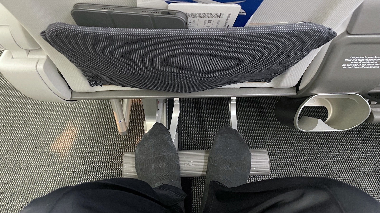 British Airways Premium Economy Footrest