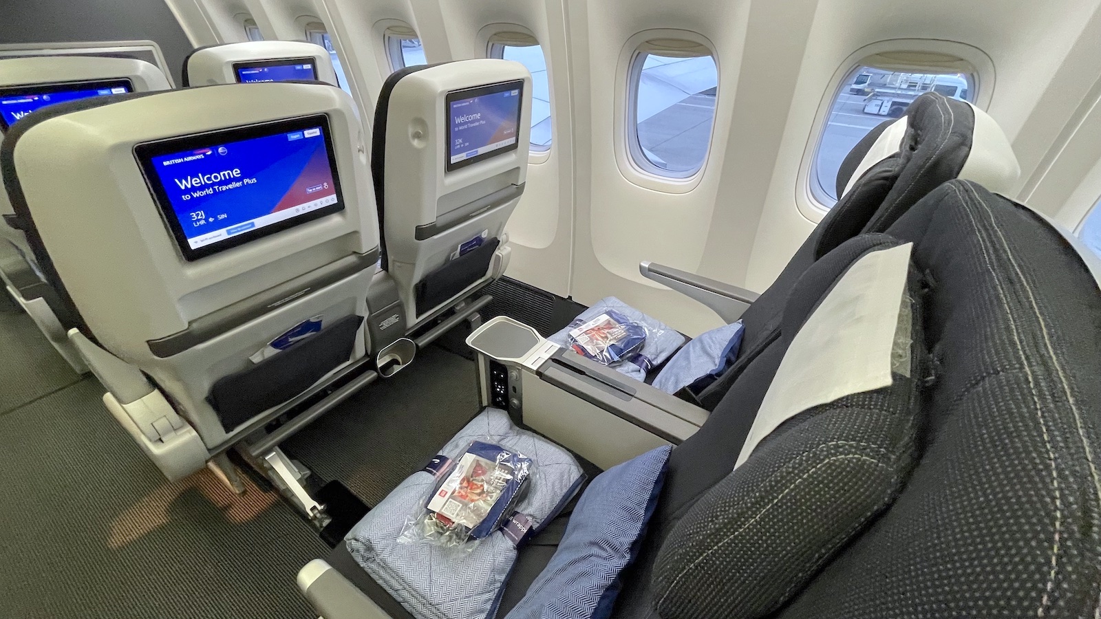 British Airways Boeing 777 Premium Economy Aerial Window View