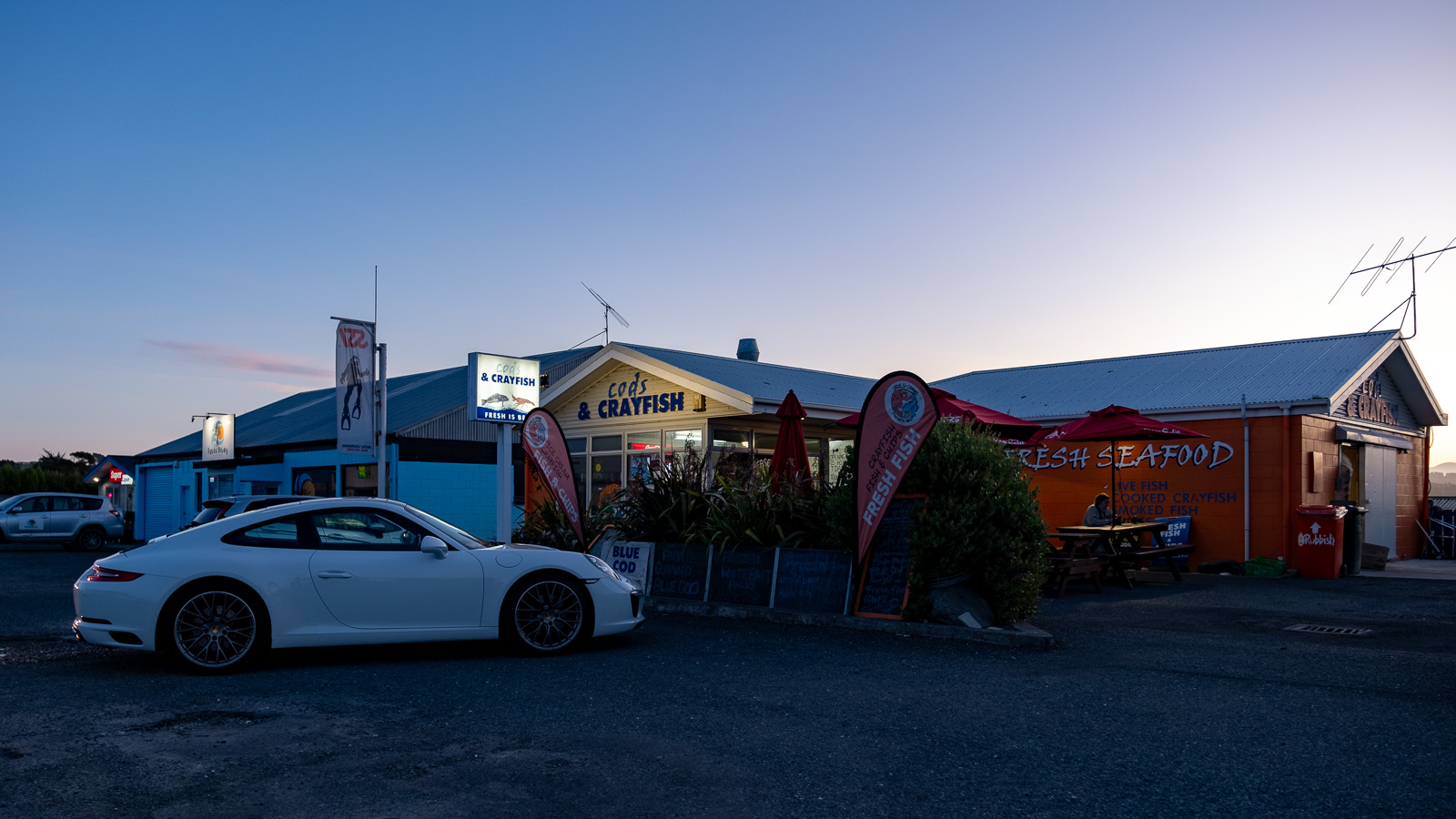 View over Kaikoura at dusk