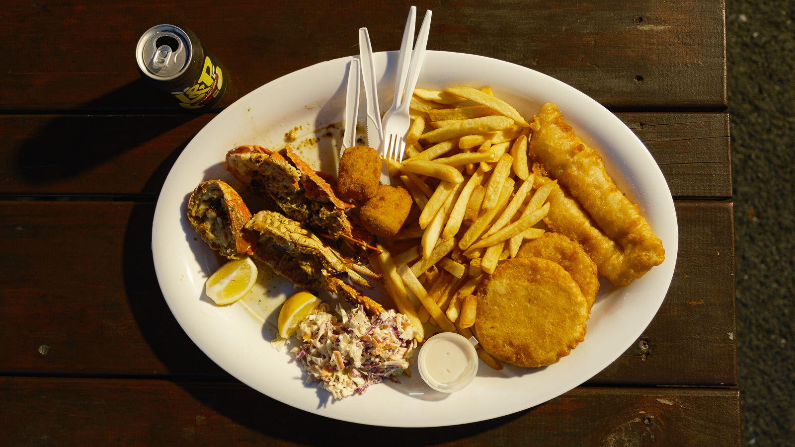 Fish and chips in Kaikoura
