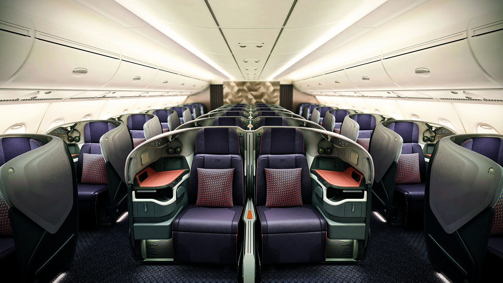 Seating in Singapore Airlines Airbus A380 Business Class