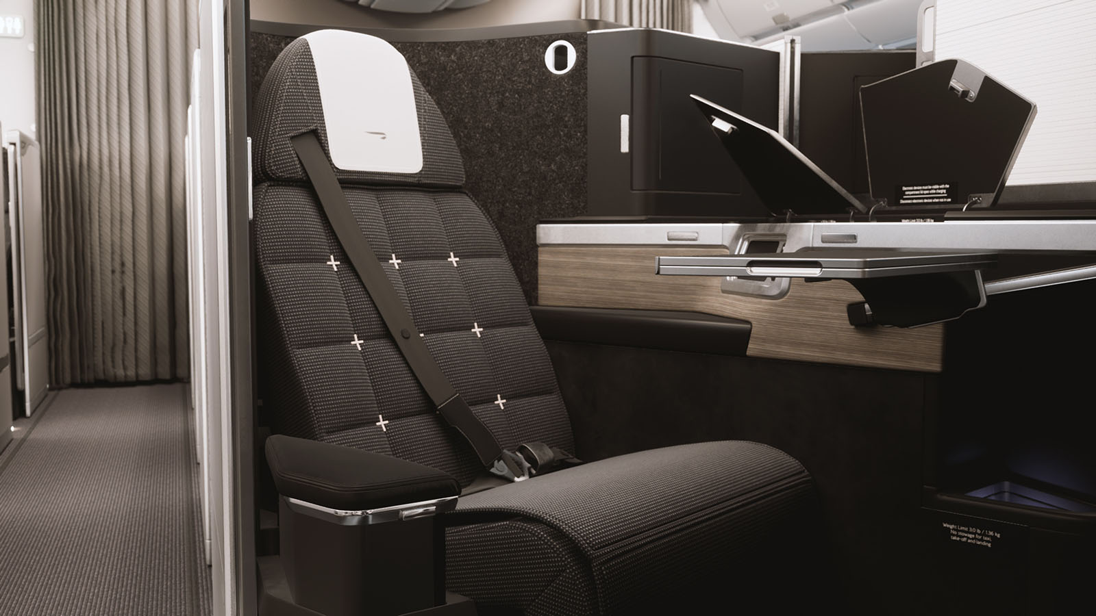 Chair in British Airways Club Suite Business Class