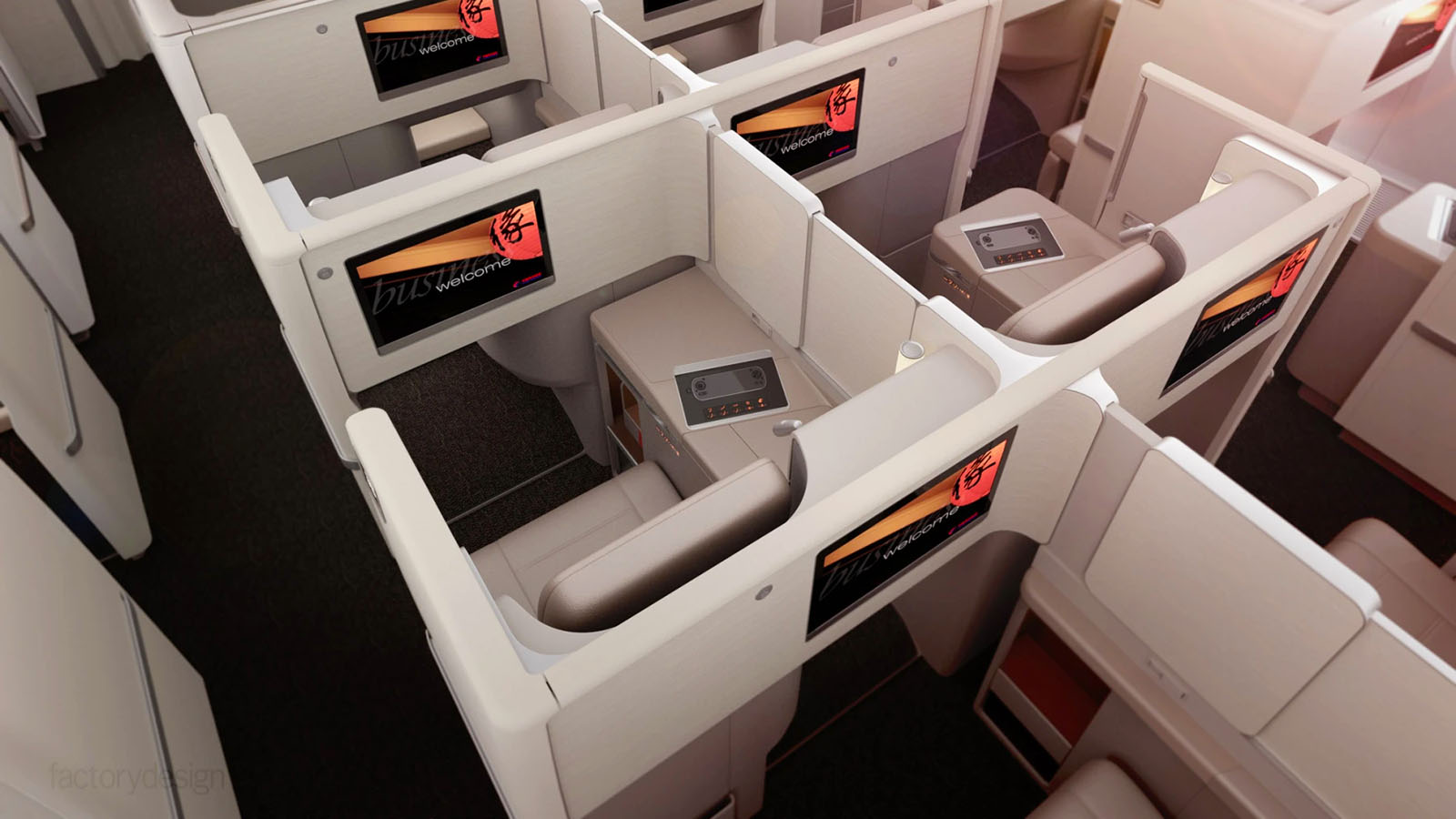 Seating in China Eastern Airbus A350 / Boeing 787 Business Class