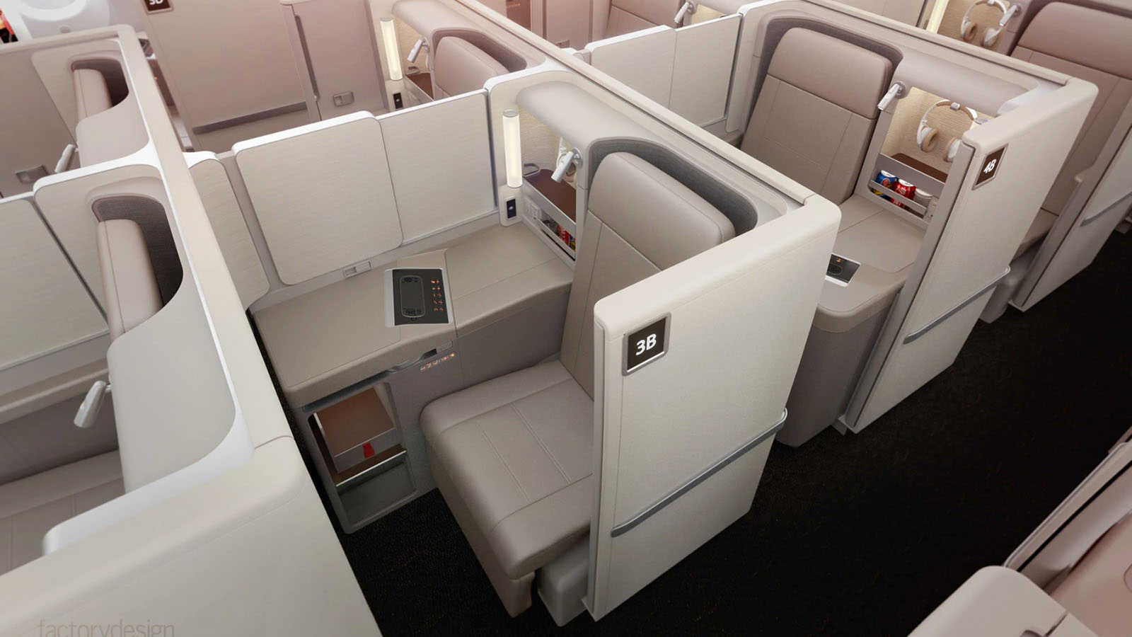 Personal suite in China Eastern Airbus A350 / Boeing 787 Business Class