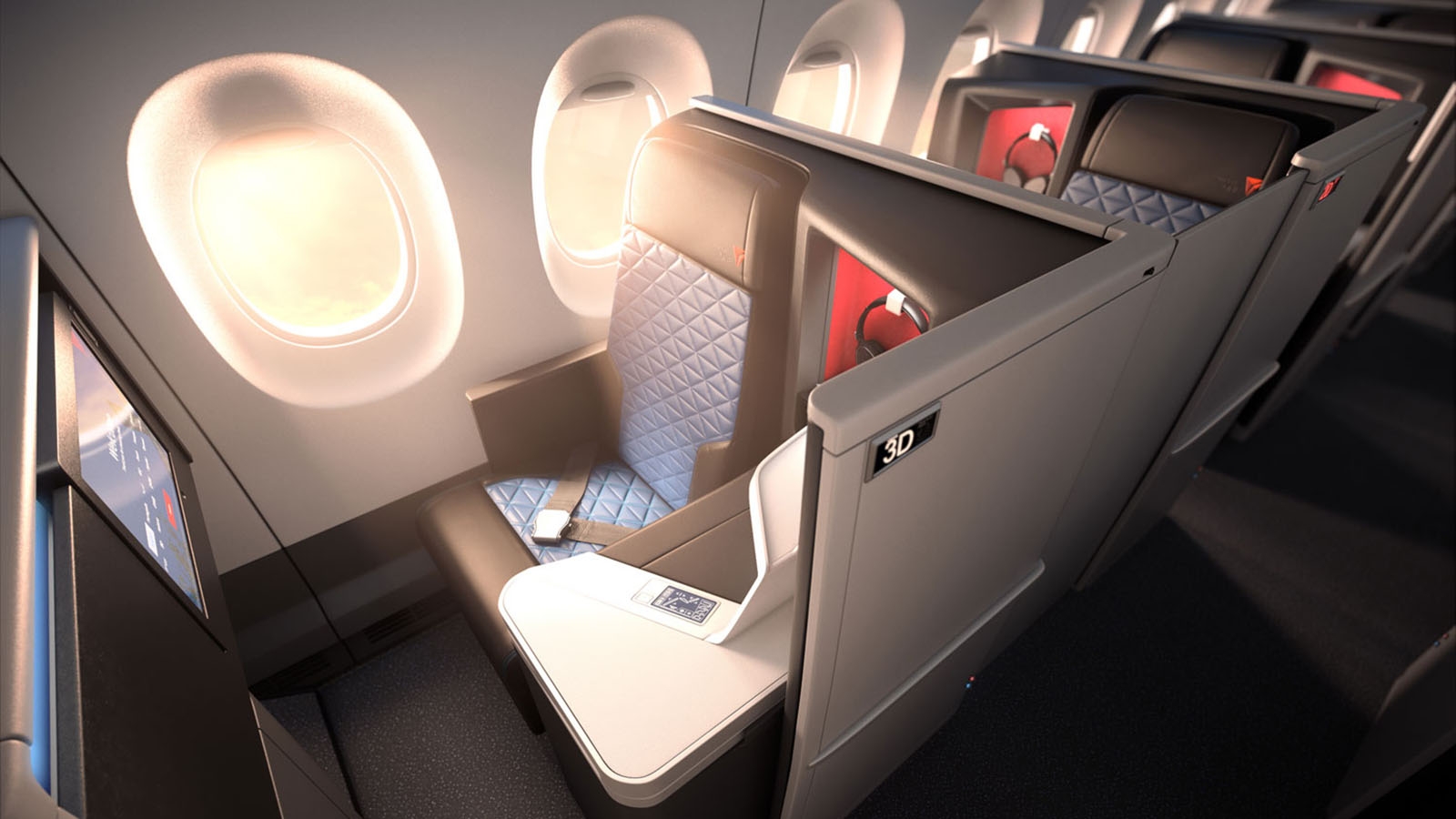 Seat in Delta One Suites Business Class