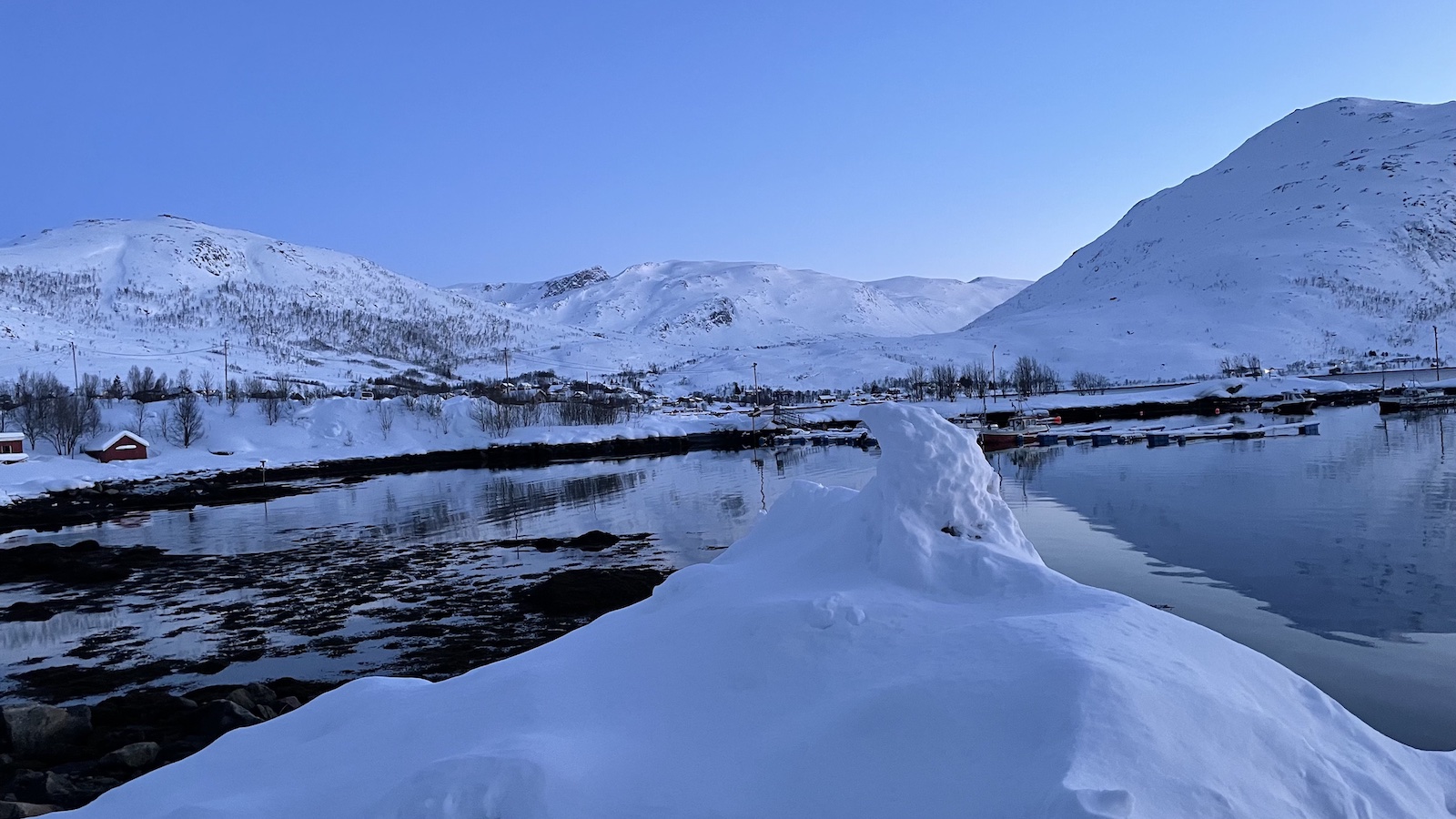 Tromso Norway pile of snow