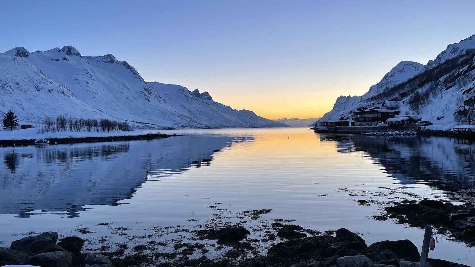 Sun Setting in Tromso Norway