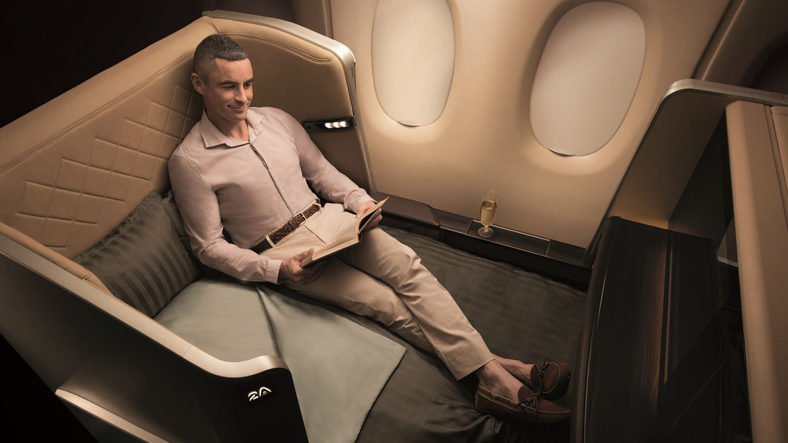 Passenger in Singapore Airlines First Class