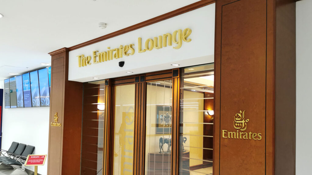 Emirates lounge in Sydney
