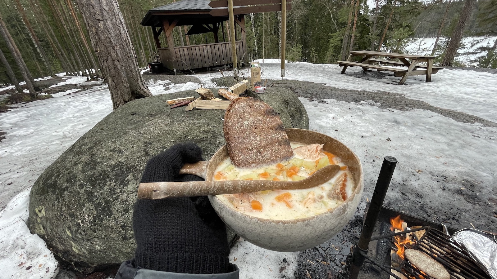 Helsinki Sipoonkorpi National Park Salmon Soup