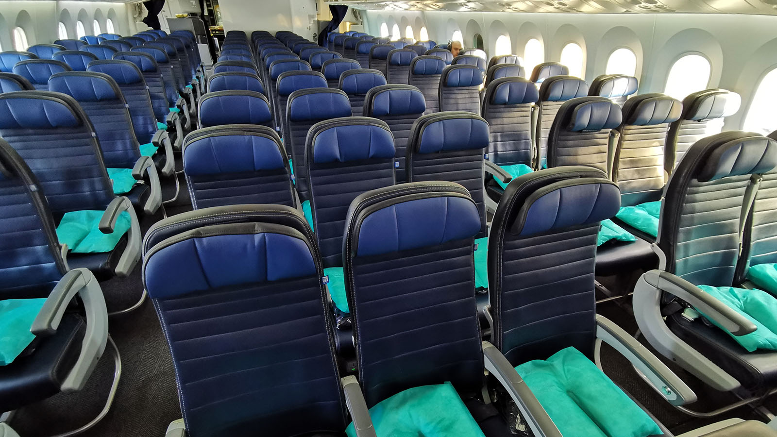 Seating in United Airlines Boeing 787 Economy