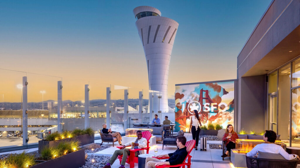 Air Canada San Francisco lounge terrace