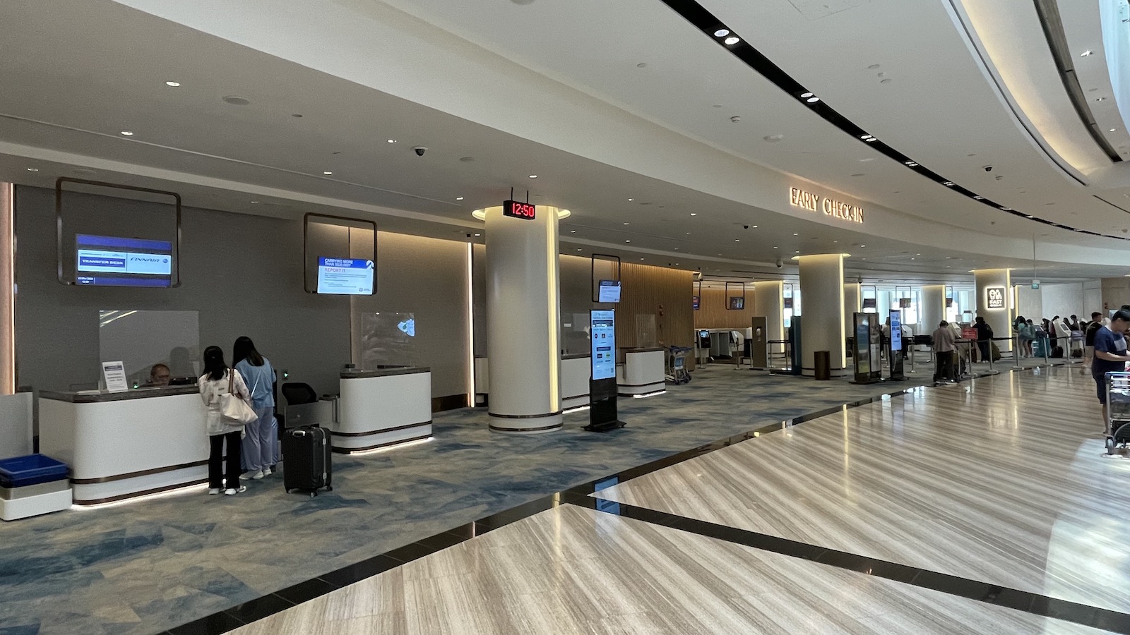 Early Check-in area at The Jewel in Singapore