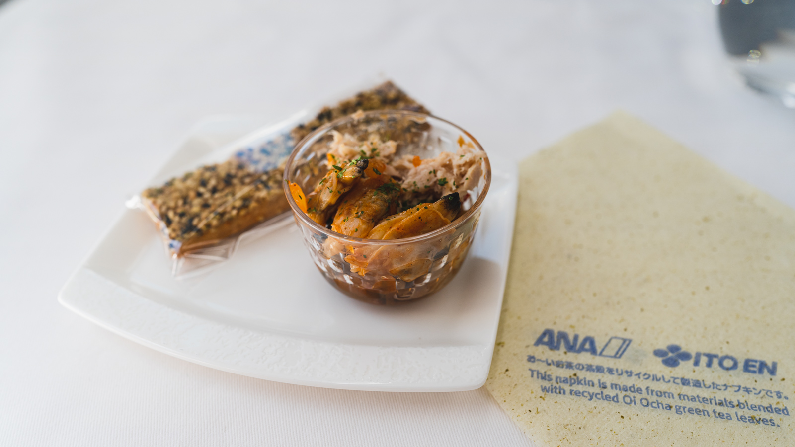 ANA Boeing 787-9 Business Class amuse bouche