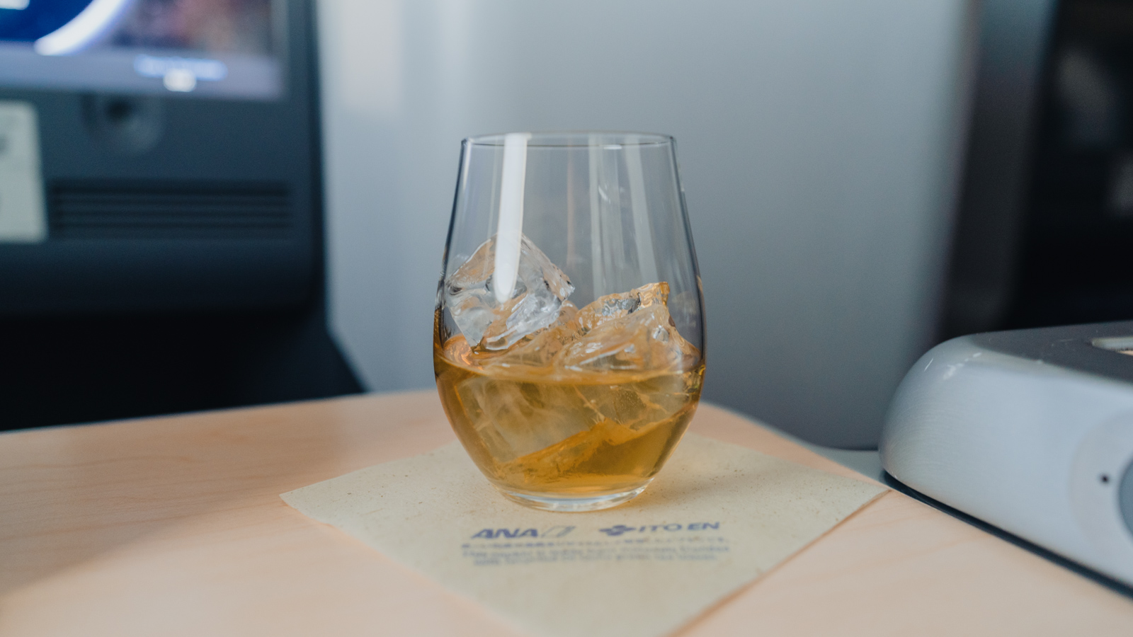 ANA Boeing 787-9 Business Class whisky