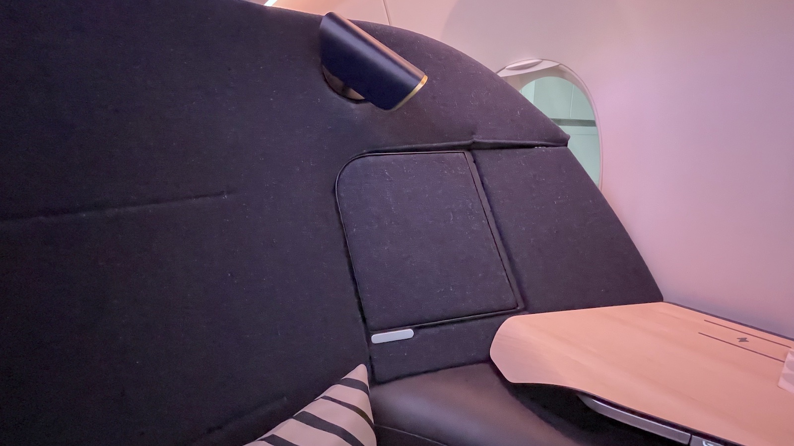 Finnair A350 Business Class Seat Backrest Compartment