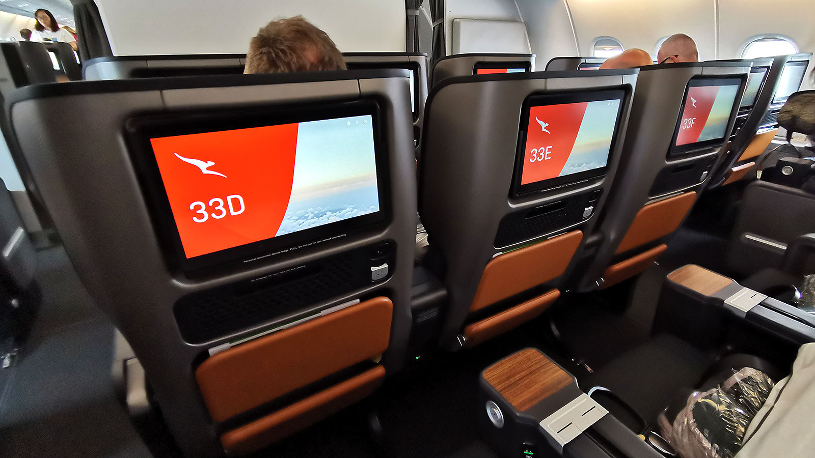 Entertainment in Qantas A380 Premium Economy