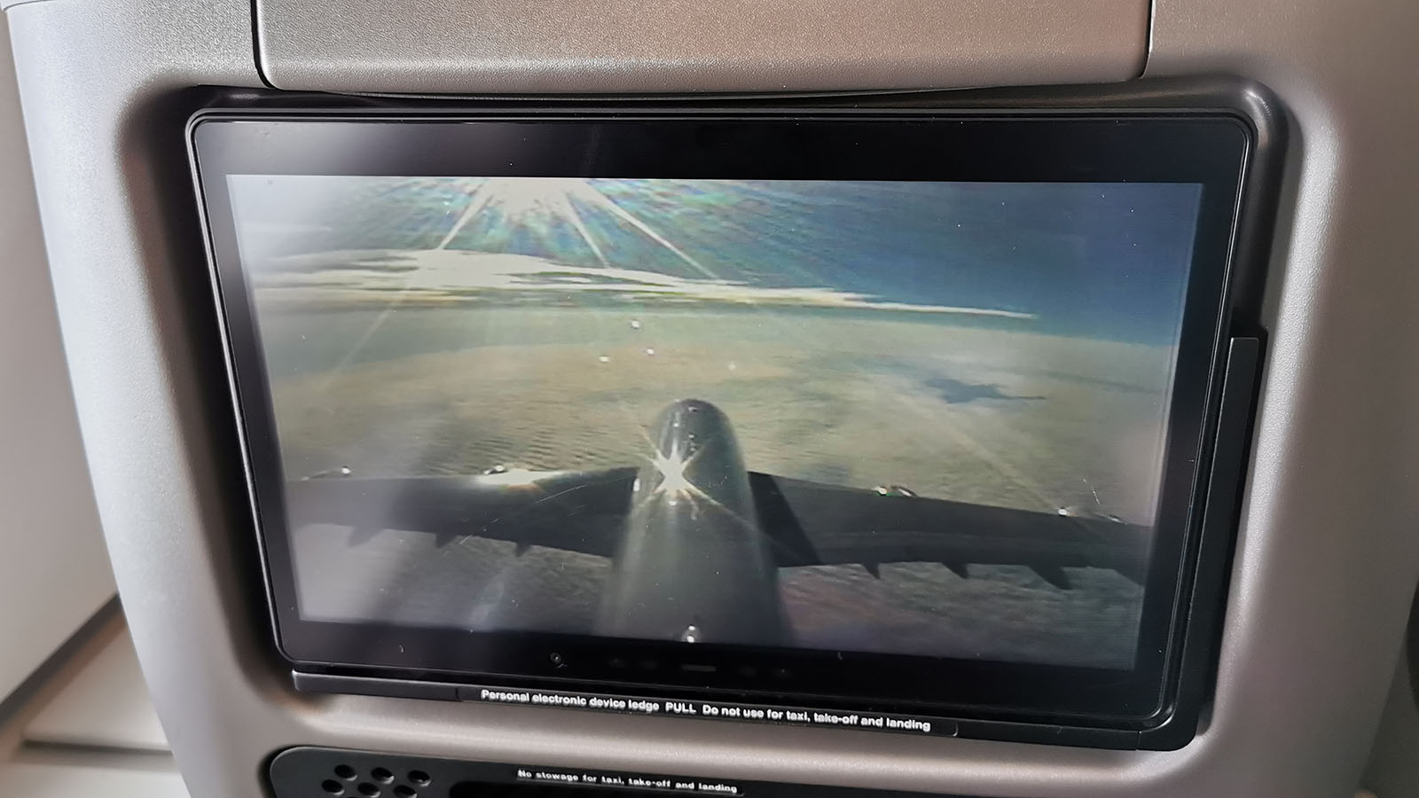 External camera in Qantas A380 Premium Economy