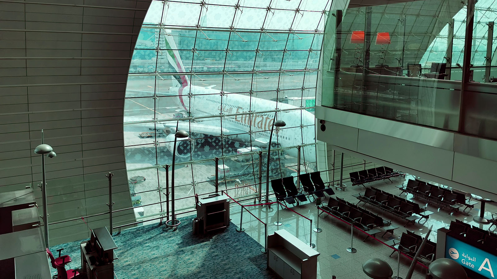 Aircraft parked at Dubai Airport