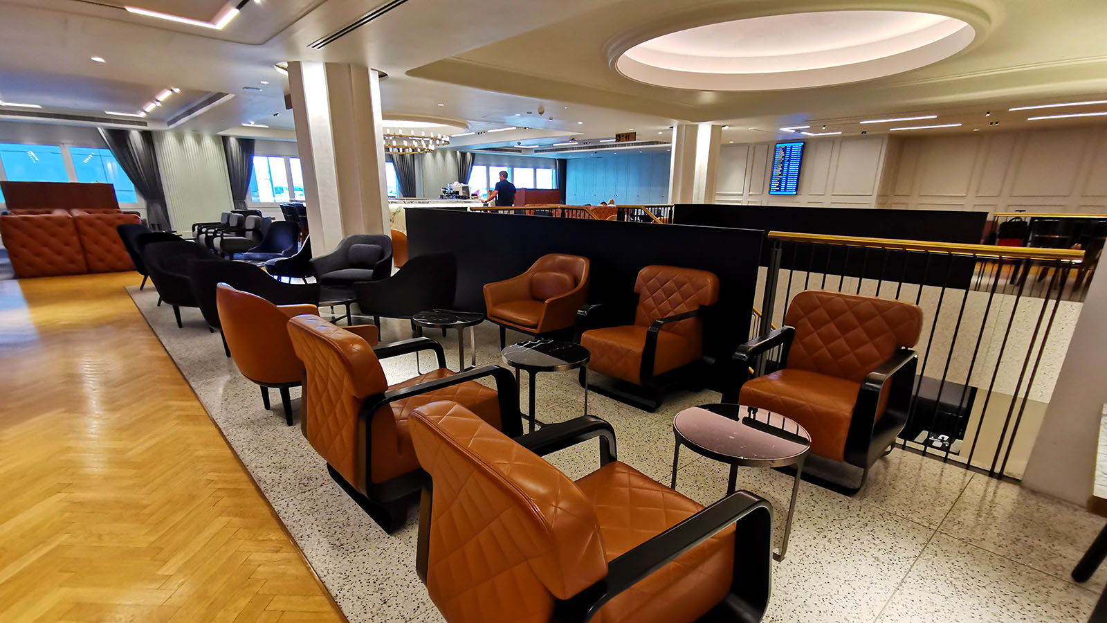 Seats in The Qantas International London Lounge