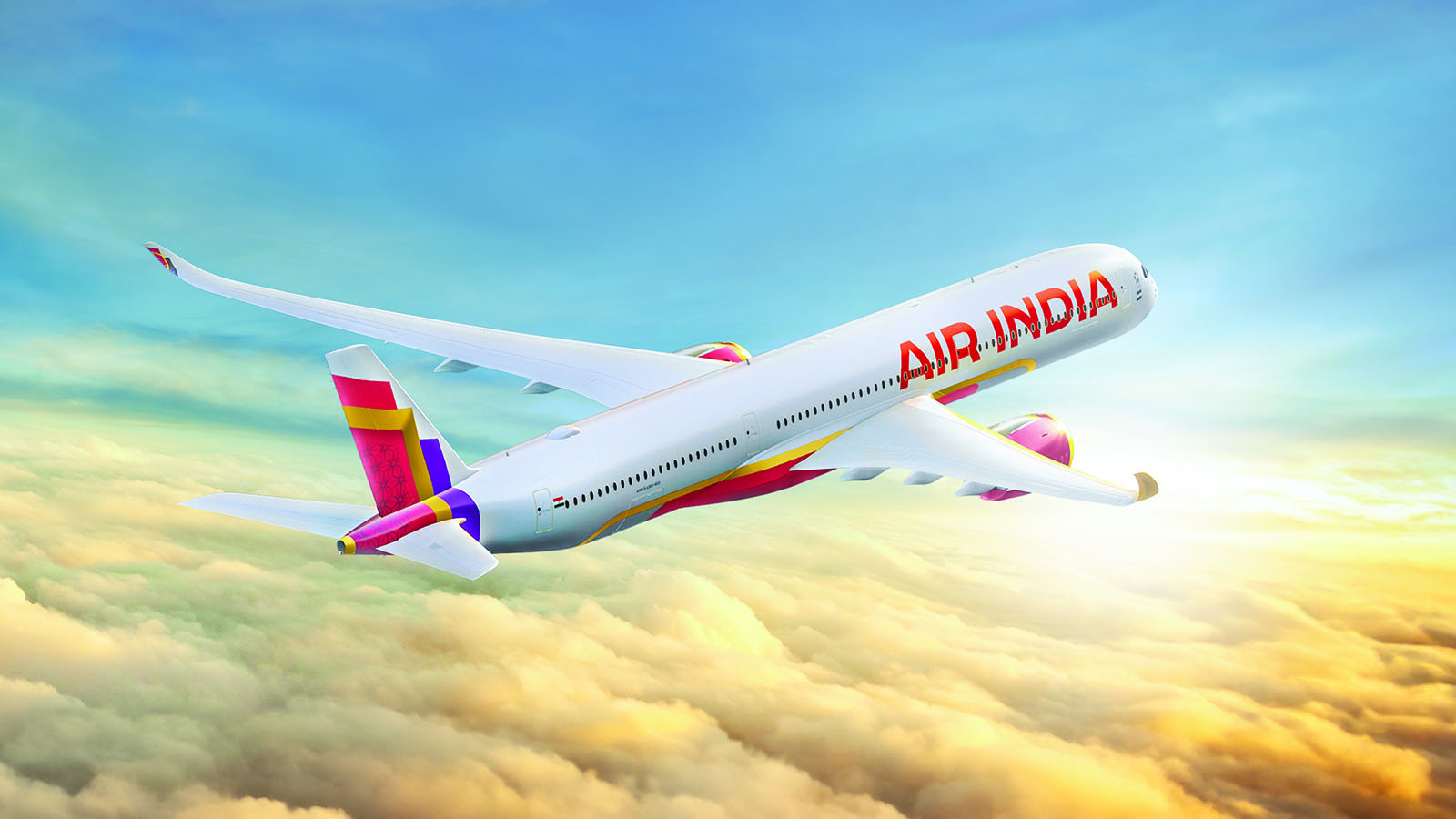 New Air India logo on new plane