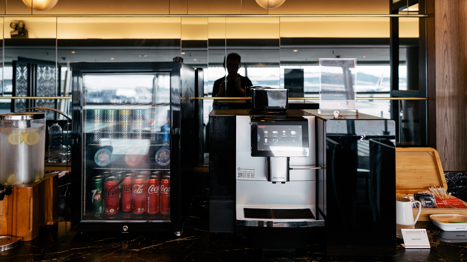 Malaysia Airlines Platinum Lounge coffee machine